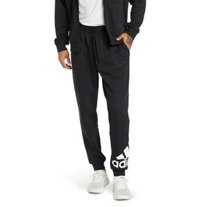 New! Adidas Men’s Logo Tapered Leg Pants Sweatpants Joggers